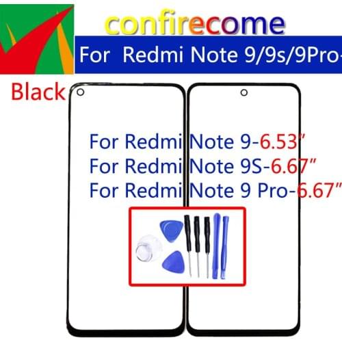 For Xiaomi Redmi Note 9s 9 Pro 9Pro LCD Front Touch Screen Panel Glass Outer Lens Replacement