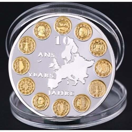 Physical Token EUCommemorative Challenge Coin 12 Countries Member Silvery