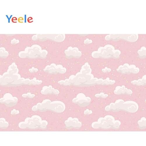 Cloud White Point Fresh Newborn Baby birthday Part Pink Backdrop Photography Custom Photographic Background For Photo Studio