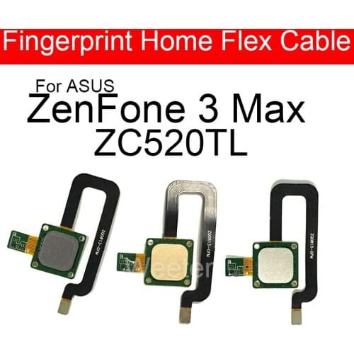 Home Button Fingerprint Sensor Flex Cable For Asus Zenfone 3 Max ZC520TL Menu Fingerprint Scanner Return Key Repair Parts