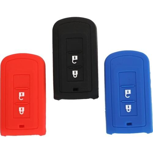 Kutery 10pcs/lot 2 Buttons Silicone Remote Car Key Case Cover Shell For Mitsubishi Mirage Outlander Grandis Pajero