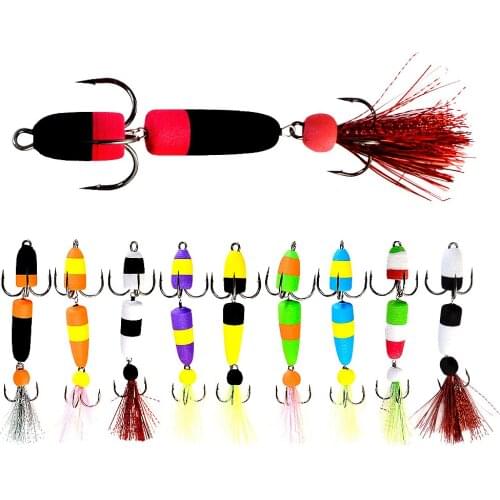 2PCS Fishing Soft Lures Foam Bait Swimbait Wobbler Bass Pike Lure Insect Artificial Baits Pesca Bubble three hooks