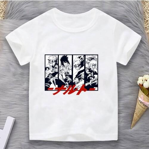 Summer Cartoon Naruto Kids T Shirt Boys Girls Tees Short Sleeve Casual T Shirt Print New Fashion Boys Children Clothes Tops