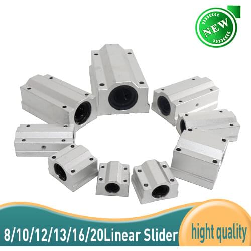 6pcs Pellow Bolck Linear SCS8UU SCS6UU SCS10UU SCS12UU SCS8LUU SCS10LUU SCS16UU Linear Ball Bearing unit for SBR16 CNC