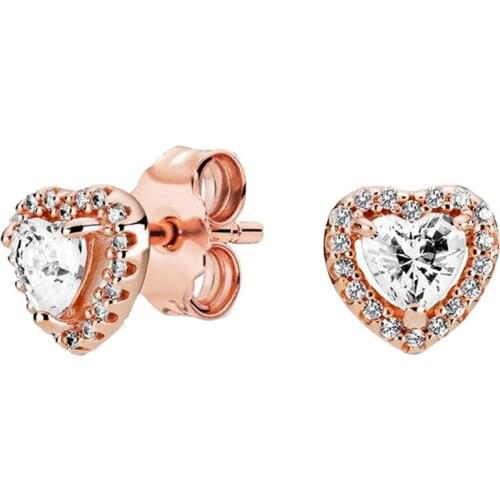 Love Heart Silver Earring S925 Silver Ear Studs Hoop Earrings For Women Fashion Silver Drop Earring Jewelry Girl Lady Woman Gift