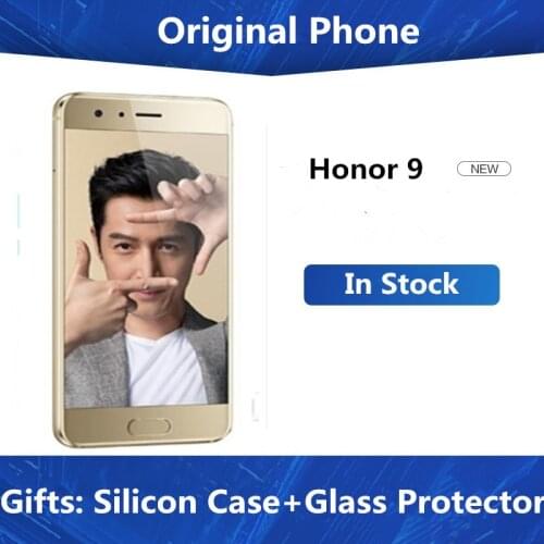 International Version Honor 9 STF-L09 Mobile Phone Kirin 960 Android 7.0 5.15" FHD 1920X1080 4GB RAM 64GB ROM 20.0MP NFC