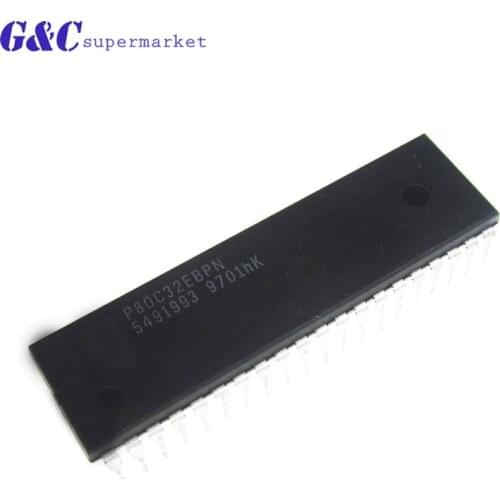 1/5PCS P80C32EBPN 80C32 CPU CMOS 8Bit ICs DIP40 microcontrollers diy electronics