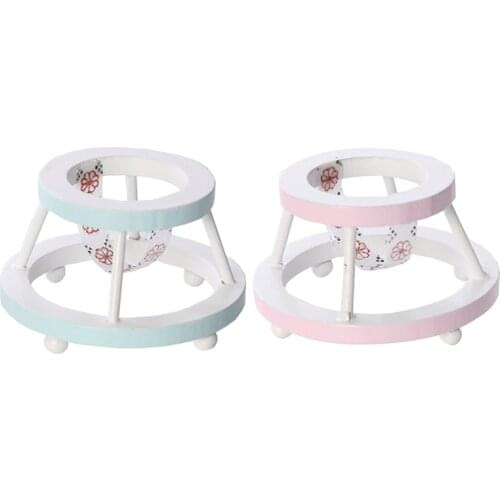 1 12 Scale Dollhouse Model Wooden Baby Walker Mini Simulation Play Scene Model Toy Accessory for Decoration or Education