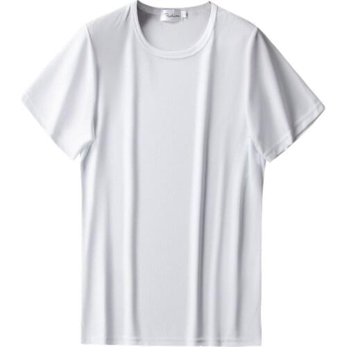 Mens Summer Thin Ice Silk Quick-drying Mesh Large Size Loose T-shirt