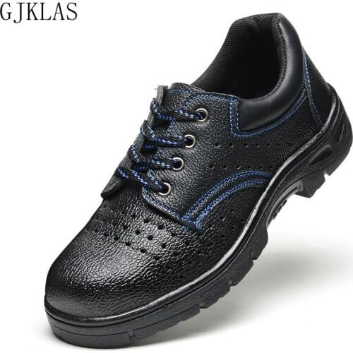 Men Work & Safety Shoes Steel Toe Caps Anti-Smashing Anti-Puncture Construction Work Boots Non-Slip Breathable Security Shoes