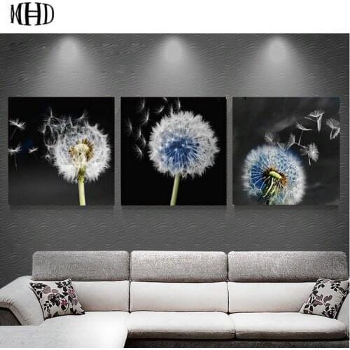 MHD Triad Full Square & Round 3d diy Diamond Painting Dandelion Icon Rhinestone Mosaic Diamond Embroidery Set of 3 new hot