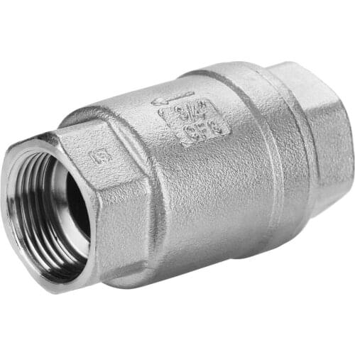 3/4" Female Thread In-line Spring Check Valve Stainless Steel Vertical Valve WOG 1000