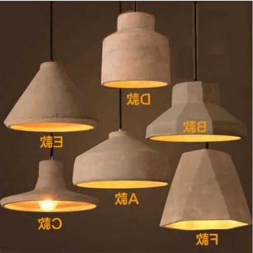 Nordic Retro Industria Cement Pendant Lights Personalized Bar/cafe/dining Room/bedside Hanging Lights Modern Simple Pendant Lamp