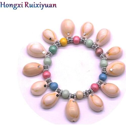Shell bracelet fashion handmade beaded conch shell beach casual bracelets for women friendship jewelry bracelet gift