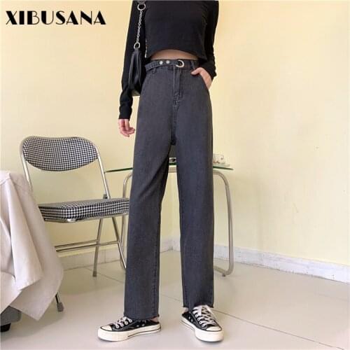 High Waist Casual Jeans Women Denim Pants 2021 Spirng Autumn Female Loose Harem Pant Straight Jeans Trouses Plus Size 4XL Mujer