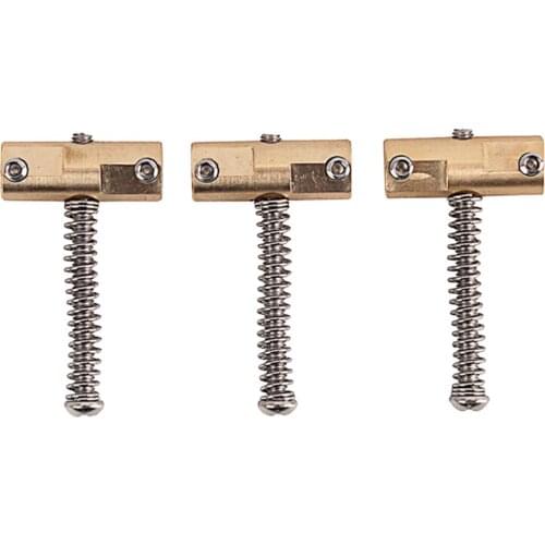 3Pieces Fixed Compensated Saddle for TL Style Guitar Bridge Parts Copper