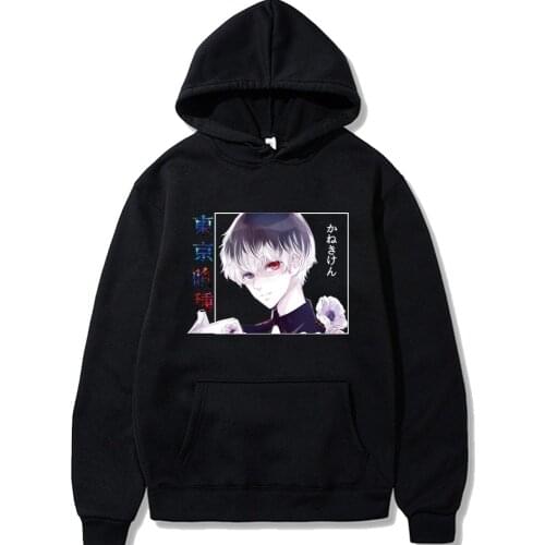 Japanese Anime Kaneki Ken Tokyo Ghoul Hoodie Sweatshirt Male Hoodies Loose Tops