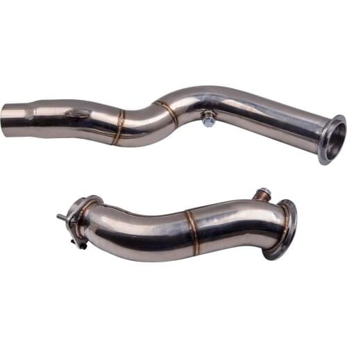 2pcs 3" Stainless Turbo Down Pipe Pipes Fit For BMW M3 / M4 F80 F82 2015-2018 S55