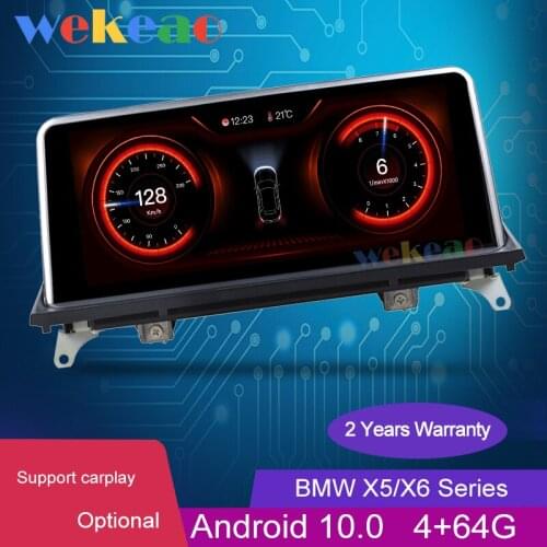 Wekeao 10.25" Touch Screen Android 10.0 Automotivo Head Unit For BMW X5 E70 E71 X6 F15 F16 DVD 4G Auto GPS Navigation 2010-2017