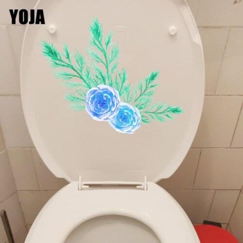 YOJA 23.1*13.6CM Hand-Painted Cartoon Flowers Bedroom Wall Sticker Decor Toilet Decal T1-0372