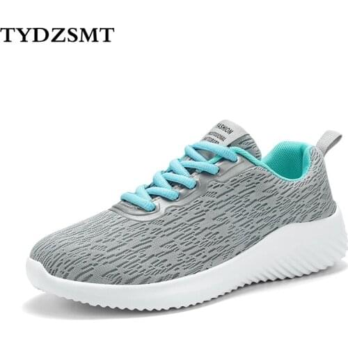 TYDZSMT Women Sneakers Fashion Pleated Mesh Athletic Running Shoes Lace-up Breathable Jogging Shoes Leisure Outdoor Sneakers