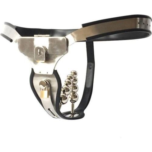 Manyjoy Female-Stainless-Steel-Chastity-Belt-With-Shield-Design-With-Plug-Pants-Device