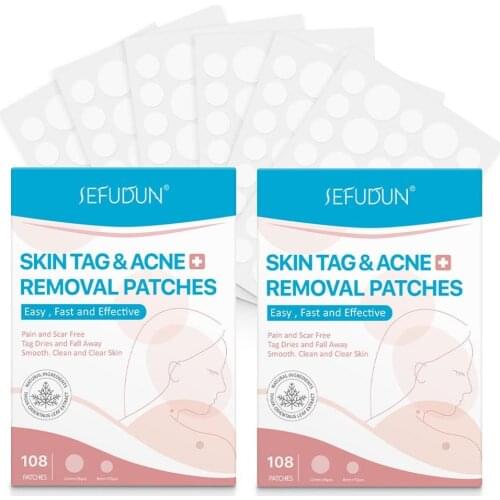 108pcs 8/12mm Remover Pimple Master Patch Acne Treatment Protects Invisible Acne Patch Skin Tag Remover Patch