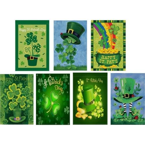 12x18 Inches Happy St Patricks Day Garden Flag Outdoor Yard Decor