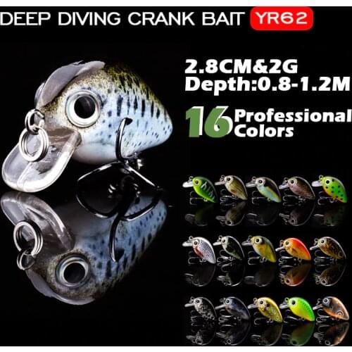 2.8cm Mini Crankbait Fishing Lure 1.5g Realist Fake Fish Floating Fishing Lures Wobbler Tackle pesca 15 Color
