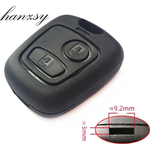 2 Button For Peugeot 307 107 407 207 Car key shell Blank Fob Replacement Remote Key housing Case Cover Without Blade