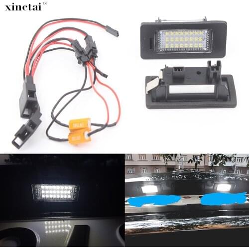 2PCS Canbus Error Free LED Number License Plate Light for Volkswagen VW Golf 6 7 MK7 Passat B6 B7 Jetta Sharan Touran Touareg