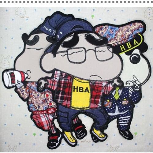 2018 New katoon With Embroidered Patches Fashion Applique lion on Patch for Clothes Bags DIY Decal Apparel Accessory 2pcs