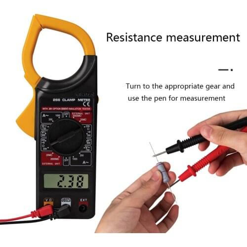 266X Digital Clamp Ammeter Full Automatic AC-DC Ammeter With Buzzer Digital Clamp Meter Auto Measurement Clamp Meter