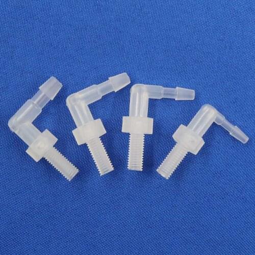 5~100pcs M5 Male Thread Pagoda Elbow Connectors PP Plastic Pipe Fittings Irrigation Adapter Aquarium Tank Hose Joints