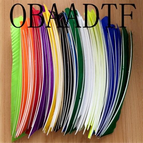 50pcs Multicolor Full Length 12 Color 18~25CM Real Turkey Feather For Archery Hunting And Shooting Arrow Arrows Feather Vane