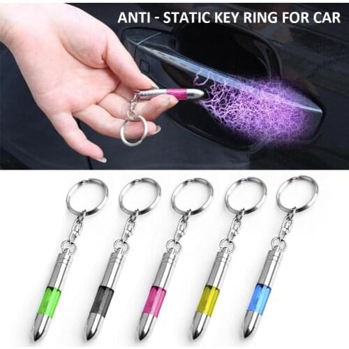 Anti Static Copper Dynamic Portable Pendant Keychain Key ring Cylinder Shape Automotive Static Electricity Eliminator for Car