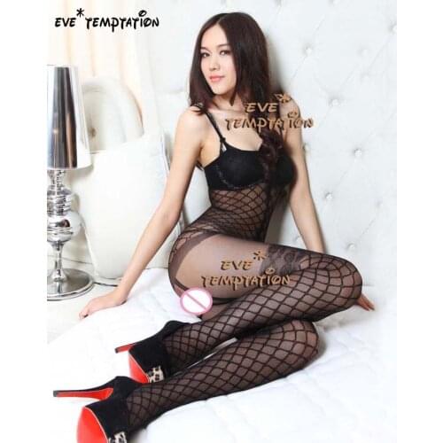Babydoll Sexy silk Bodysuits Lingerie Sheer Underwear BODYSTOCKING Crotchless Temptation Intimate Catsuit open crotch 6326