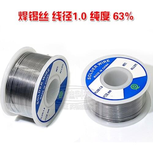 Free shipping 1pcs Small rolls of high quality solder line reactive solder solder wire diameter 1MM purity: 63/37% 100 grams