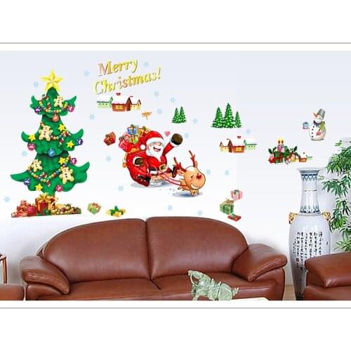 Candiway Merry Christmas Sticker Room Kids Home Decor Nursery Wall Decal Poster poster Home Decoration 50*70cm NE113B