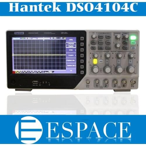 2017 New Hantek DSO4104C Digital Storage Oscilloscope 100MHz 4 Channels 1 Gsa/s Integrated USB Host/Device Better Than DSO5102P