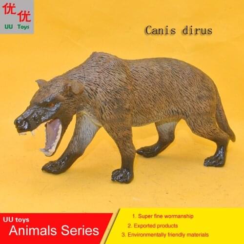Hot toys: Canis dirus Wolf Simulation model Animals kids toys children educational props
