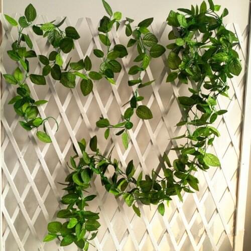 Artificial wall hanging creeper indoor simulation green plant rose leaf vine wedding silk flower home decoration