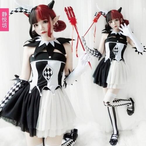 2021 New Halloween Costume Circus Performance Wear Clown Costume Demon Cosplay DS Performance Costumes