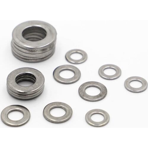 M1.6 M2 M2.5 M3 M3.5 M4 M5 M6 M8 M10 M12 M14 M16 M20 M24 GB97 A2 304 Stainless Steel Flat Washer Plain Gasket for Screw Bolt
