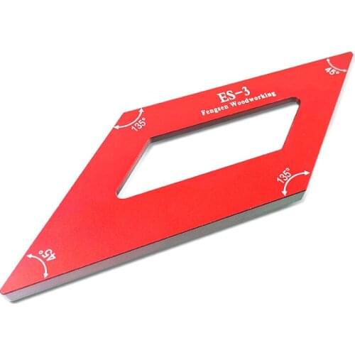 Multi Woodworking Scribe Ruler Aluminum Alloy Angle Ruler WoodWork 45/135 Degree Right Angle Line Gauge Carpenter Measuring Tool