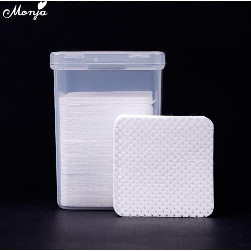 Monja 180Pcs UV Gel Nail Polish Remover Cotton Pad Eyelash Extension Glue Nail Soak Off Remover Wraps Soft Wipe Cleaner Paper