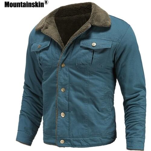 Mountainskin Fleece Jackets Mens Pilot Bomber Jacket Warm Male Fashion Baseball Hip Hop Coats Slim Fit Coat Brand Clothing MT261