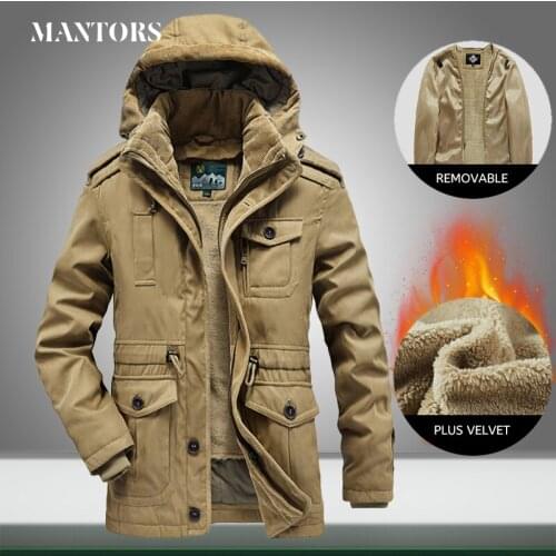 Winter Men Parkas Jacket New Casual Military Outwear Coat 2021 Mens Thick Warm Velvet Windbreaker Hooded Padded Jackets Clothing