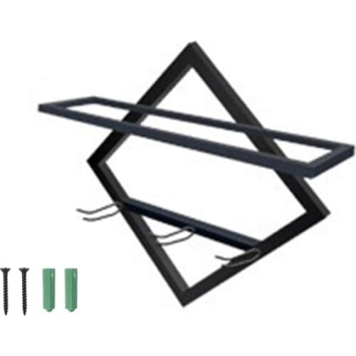 Wall Mounted Upside Down Wine Rack Bottle Goblet Glass Holder Storage Shelf OrganizerHome Decor