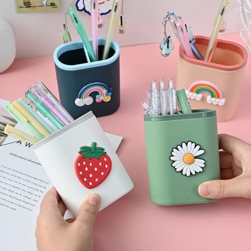 Desk Organizer Storage Accessories Makeup Brush Stand for Pens Pencil Multi-function Desktop Pen Holder Office School Stationery
